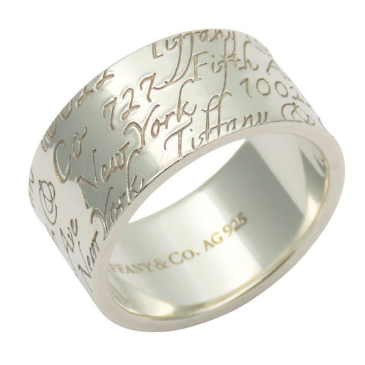 Tiffany & Co Ring Notes New York Silver 925 7.8 g Wide