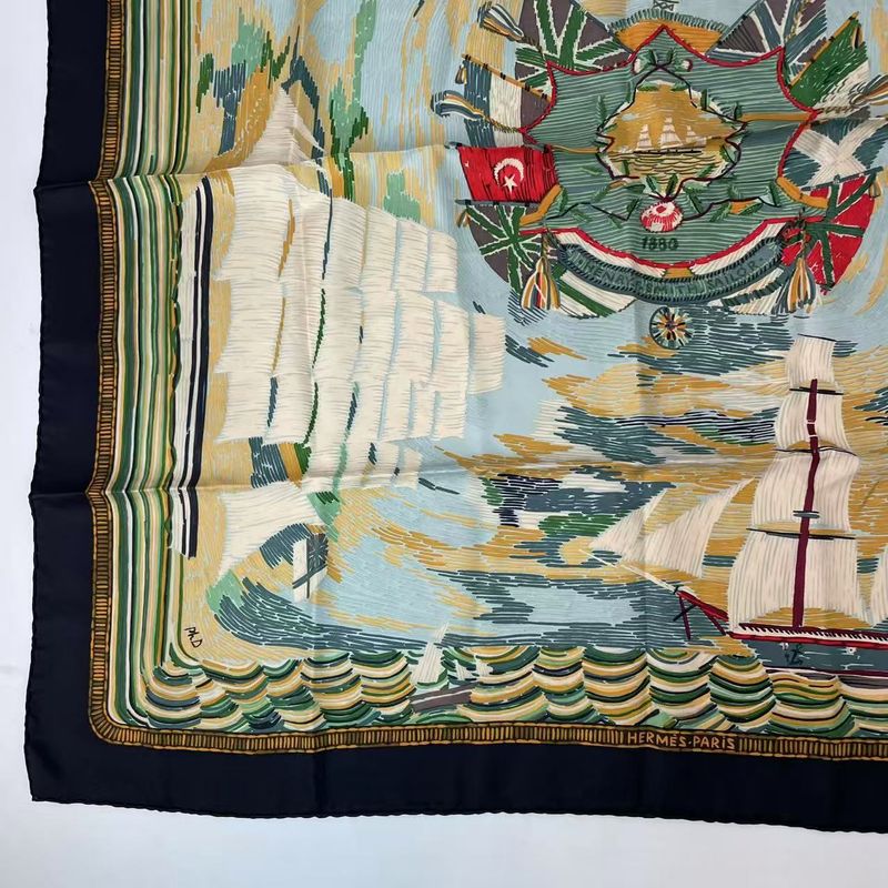 Hermes Scarf Carre 90 Silk Henry F Smith Sailor Henry Sailing Ship Nautical