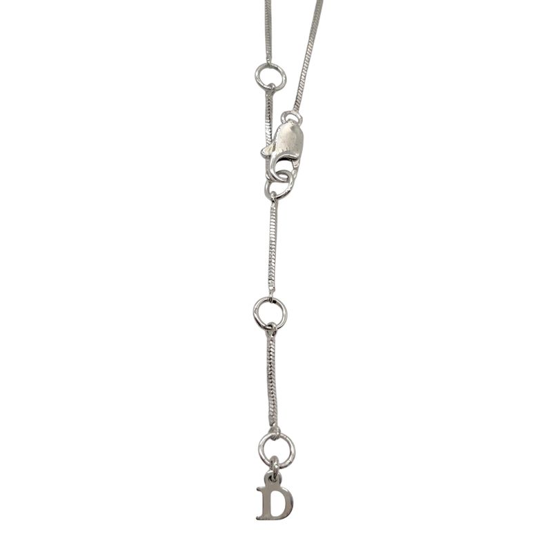 Christian DIOR Necklace With Logo Motif Logo Motif Silver