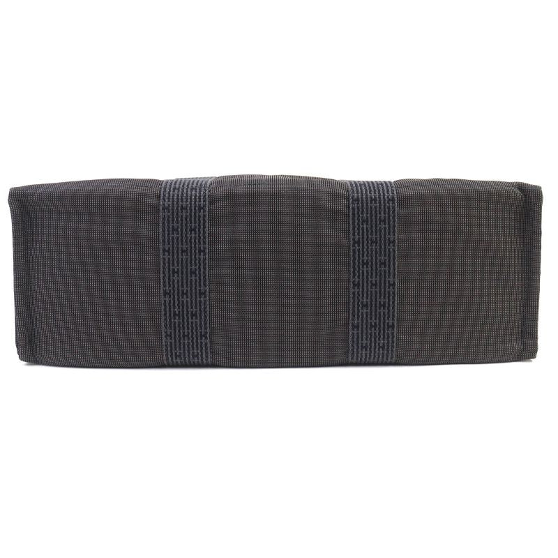 Hermes Yale Line GM Serie Button Canvas Large Shape Tote Bag Boston Bag Gray