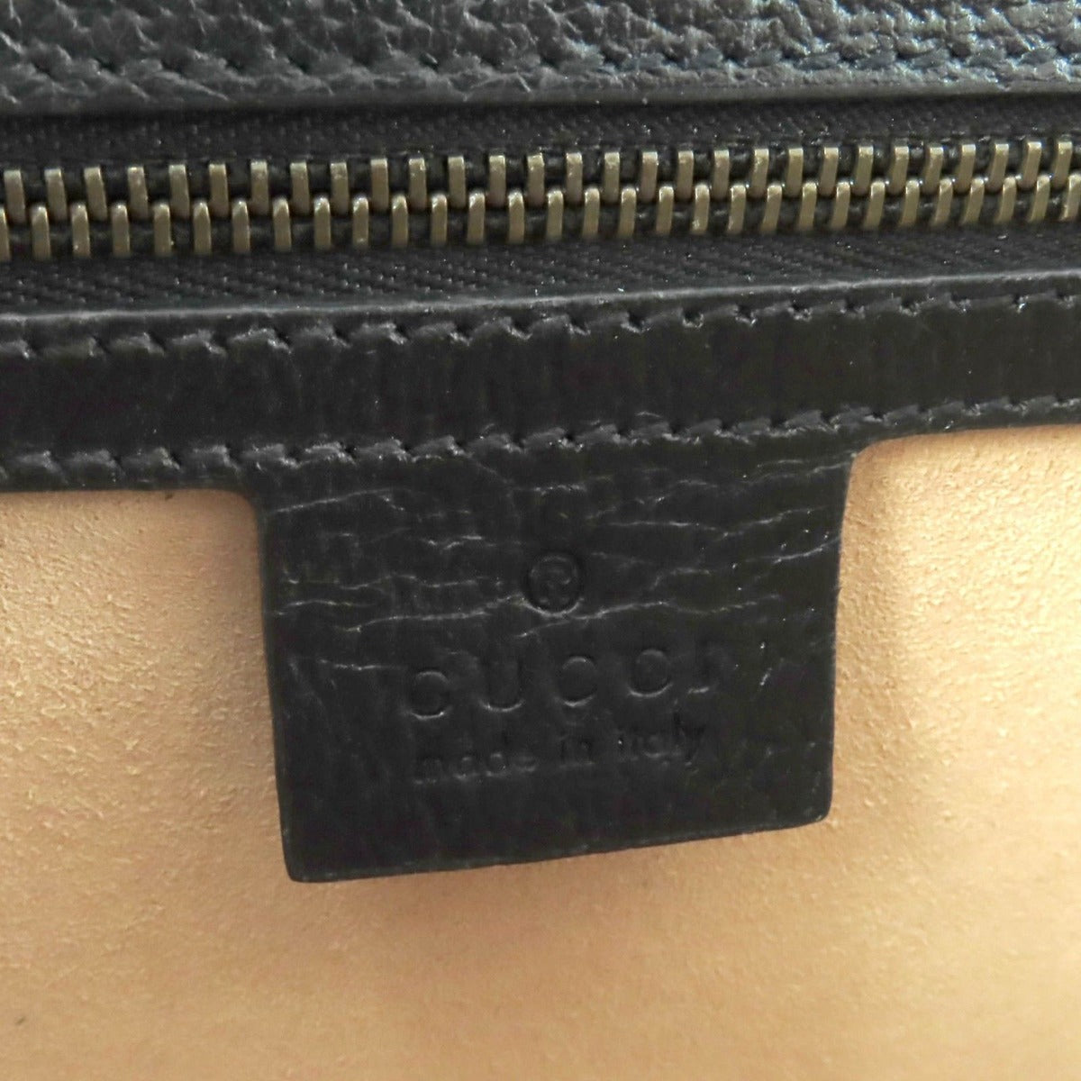 Gucci Ophidia Medium Bag Leather 2-Way Black Gold — view 12
