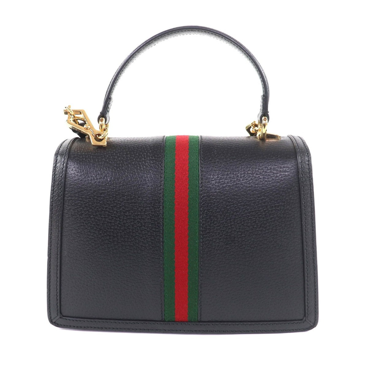 Gucci Ophidia Medium Bag Leather 2-Way Black Gold — view 3