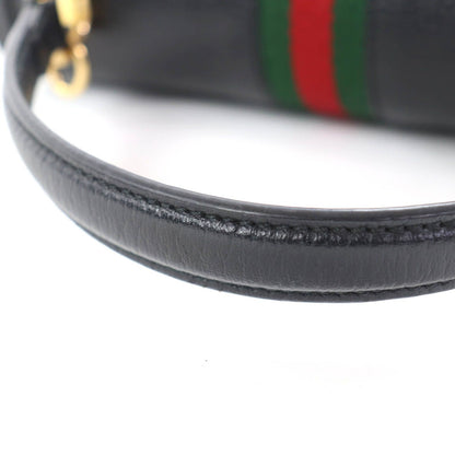 Gucci Ophidia Medium Bag Leather 2-Way Black Gold — view 8