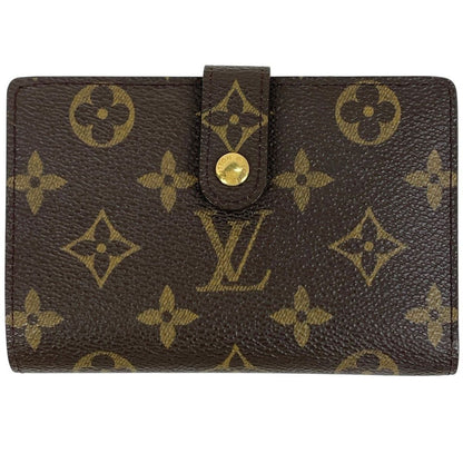 Louis Vuitton Porte Monet Billets Viennois Clasp Bifold Wallet Monogram Brown