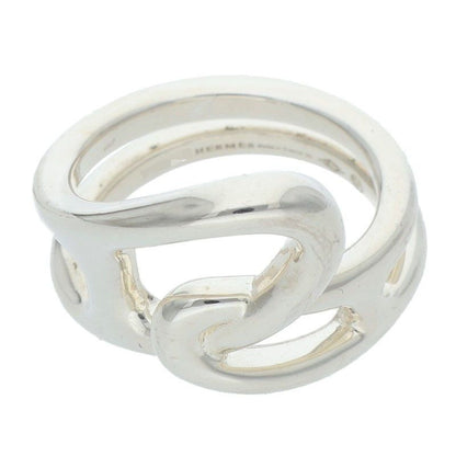 Hermes Chaine D'ancre Punk Chaine D'ancre Punk Silver Ring Men's 53 12