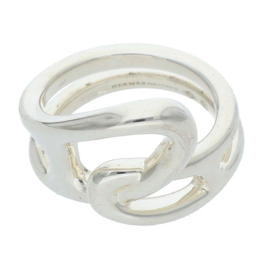 Hermes Chaine D'ancre Punk Chaine D'ancre Punk Silver Ring Men's 53 12