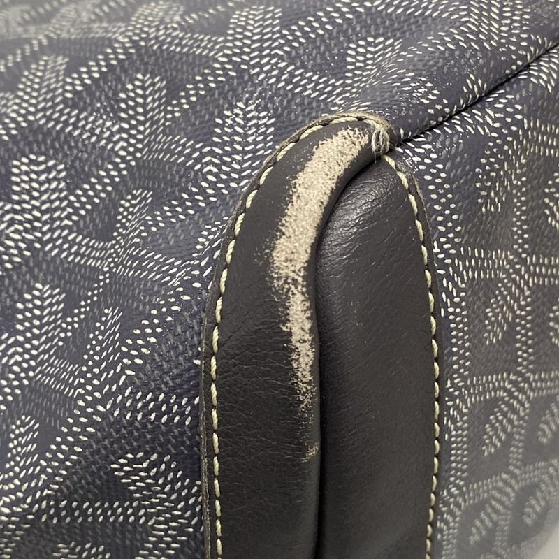 Goyard Handbag Artois PM Dark Gray With Initials Leather