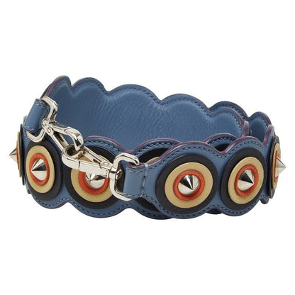 Fendi Strap Yue Studded Light Blue Multicolor Leather