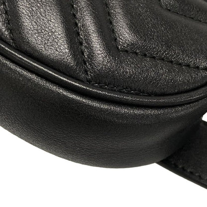 Gucci GG Marmont Waist Pouch Black Leather 476434