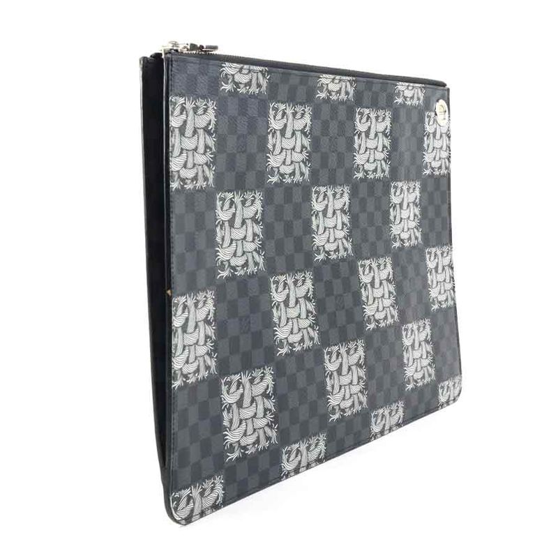 Louis Vuitton Clutch Bag Damier Graphite Christopher Nemeth Pochette Jules GM