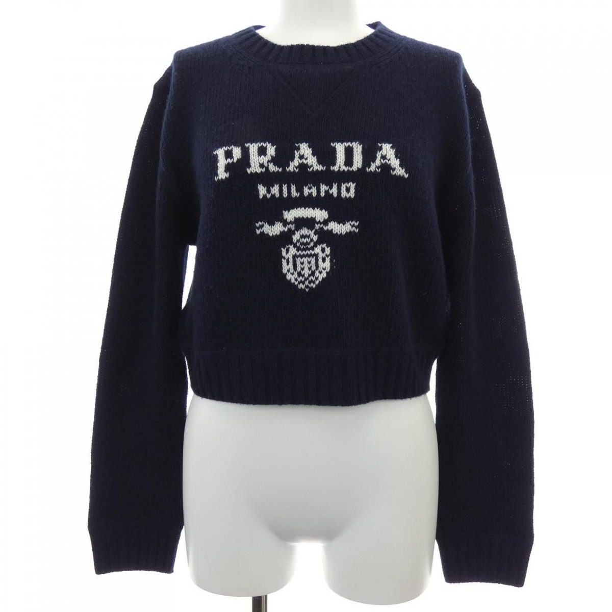 Prada Intarsia Logo Knit