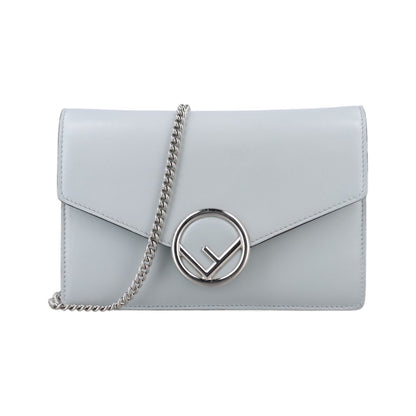 Fendi Is Envelope Gray Leather Messenger Bag