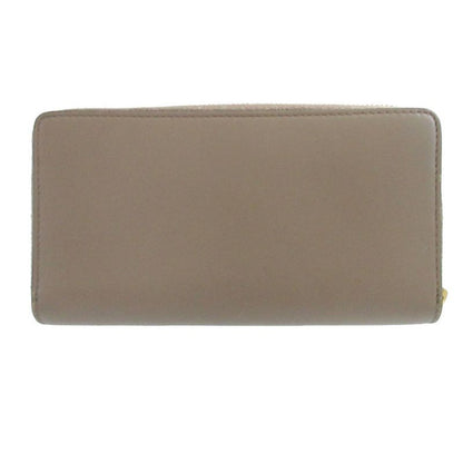 Gucci Bamboo 453158 Leather Beige Round Zipper Long Wallet 0319 Gucci
