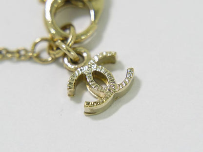 Authentic Chanel Coco Mark Flower Faux Pearl Necklace Pendant GP Gold Plated