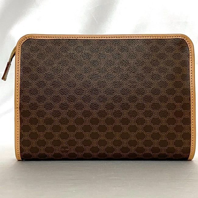 Celine Clutch Bag F21553 Brown Beige Macadam