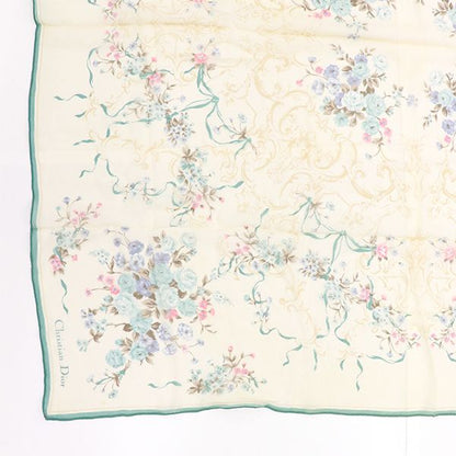 Christian Dior Flower Motif Scarf 100% Silk 4000010801100140