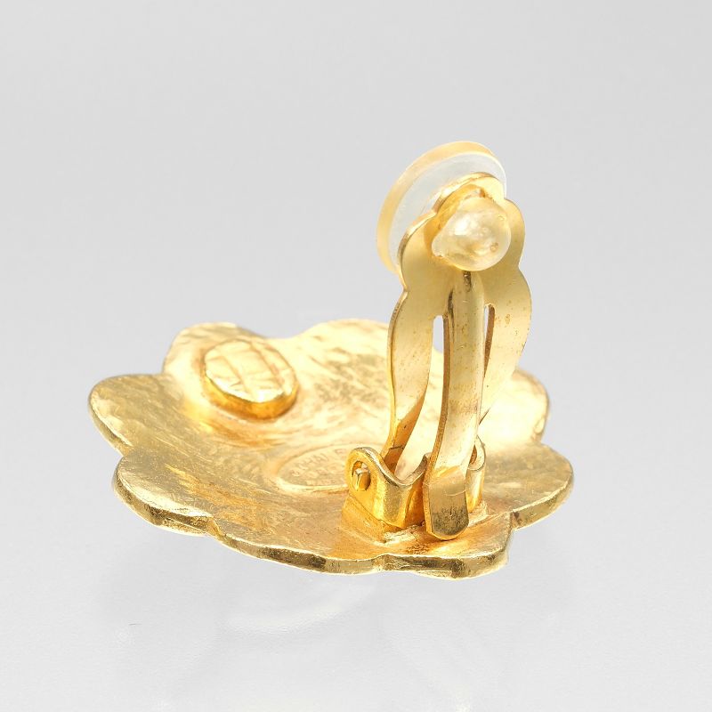 Chanel Coco Mark Vintage *only One Side Gold Plated 96P Ladies 8.3g Earring