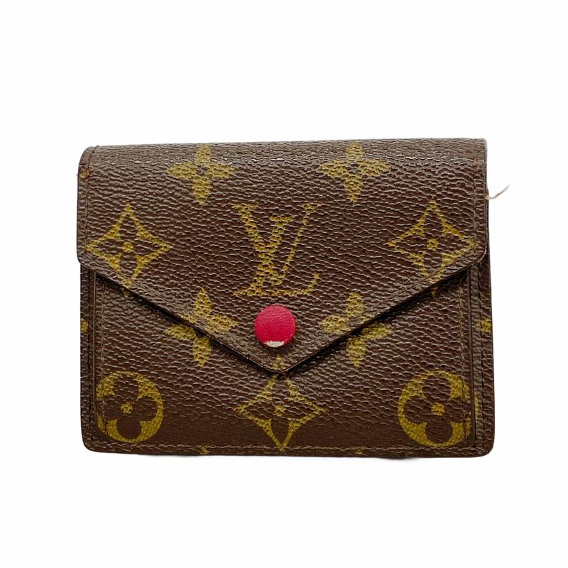 Louis Vuitton Wallet Monogram Portefeuille Marie M93802 Brown Rouge Women's
