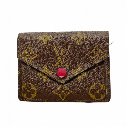 Louis Vuitton Wallet Monogram Portefeuille Marie M93802 Brown Rouge Women's