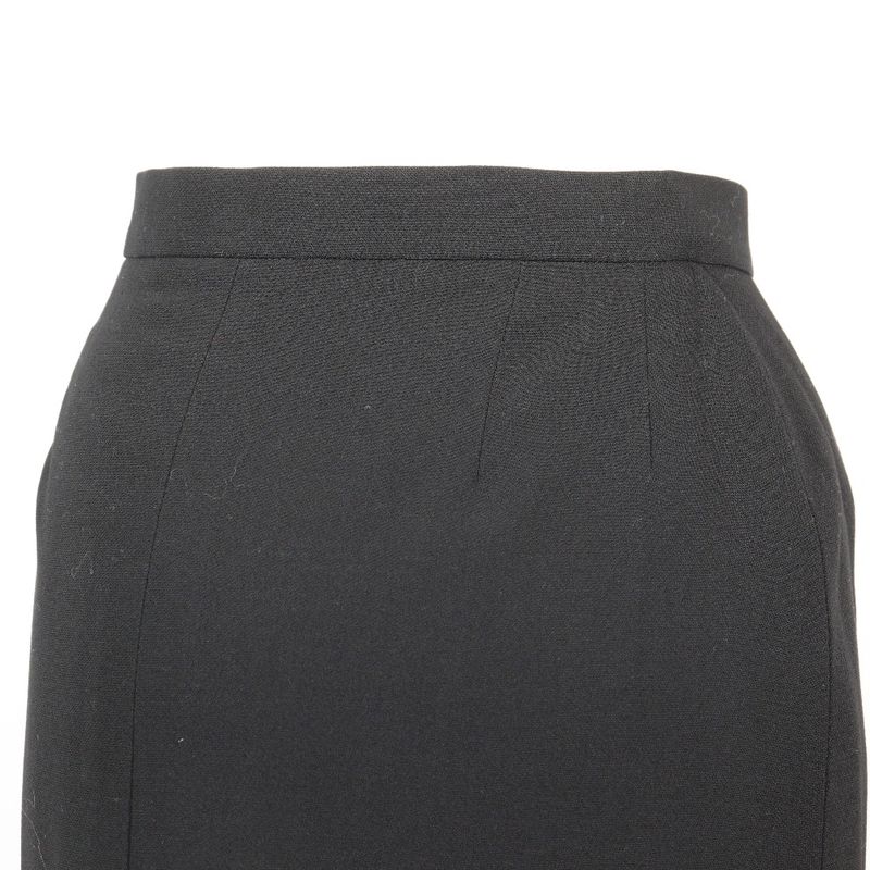 Chanel 94305 P11160v06456 Wool And Silk Black Women's Skirt