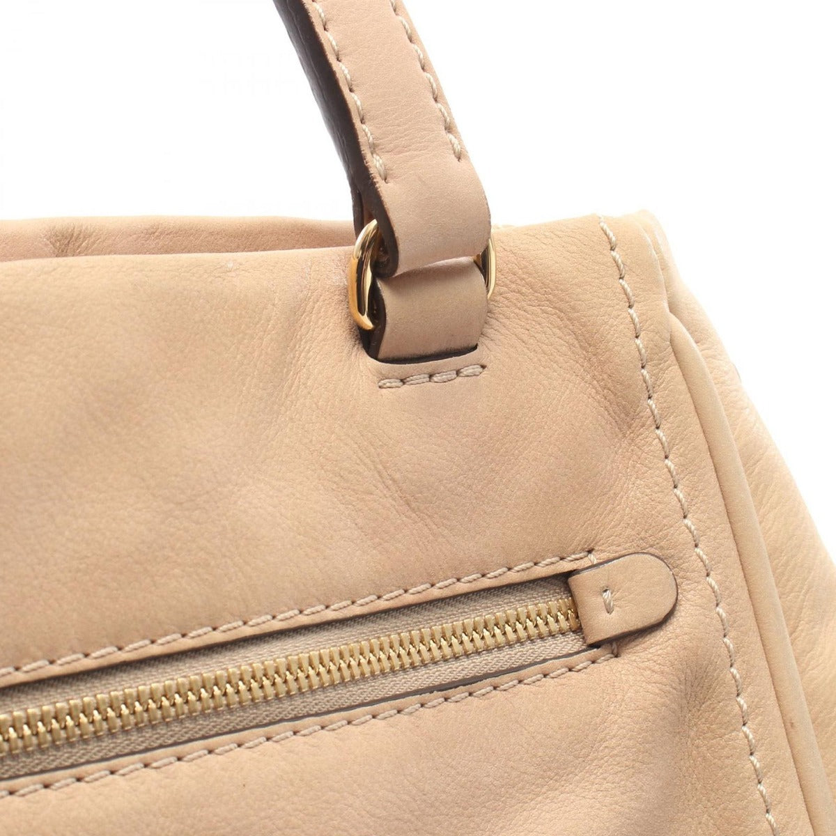 Loewe Shoulder Bag Anagram 322.75.004 Beige Leather Tassel Tote — view 7