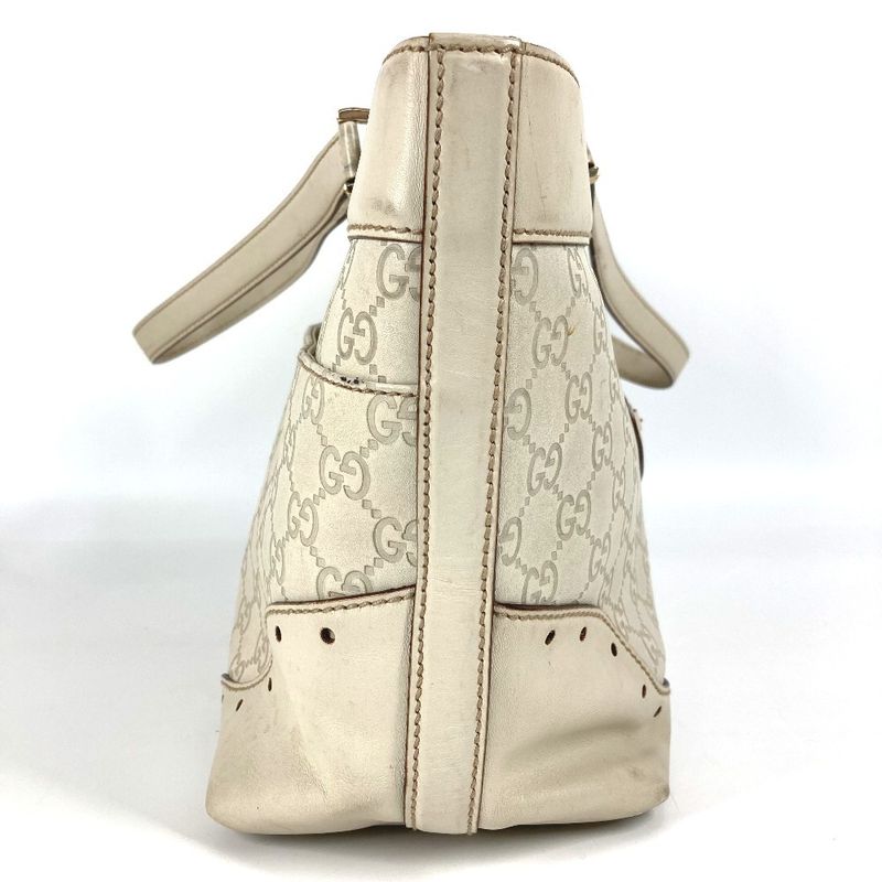 Gucci Shoulder Bag GG Guccissima Logo 145993 Cima Leather Off-white Color