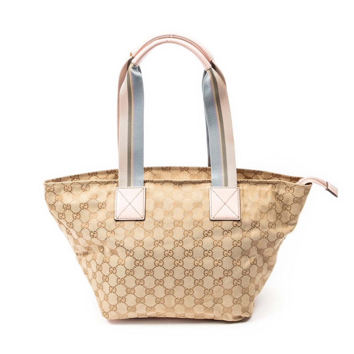 Gucci Web Trapeze Tote Light Pink Beige GG Canvas — view 5