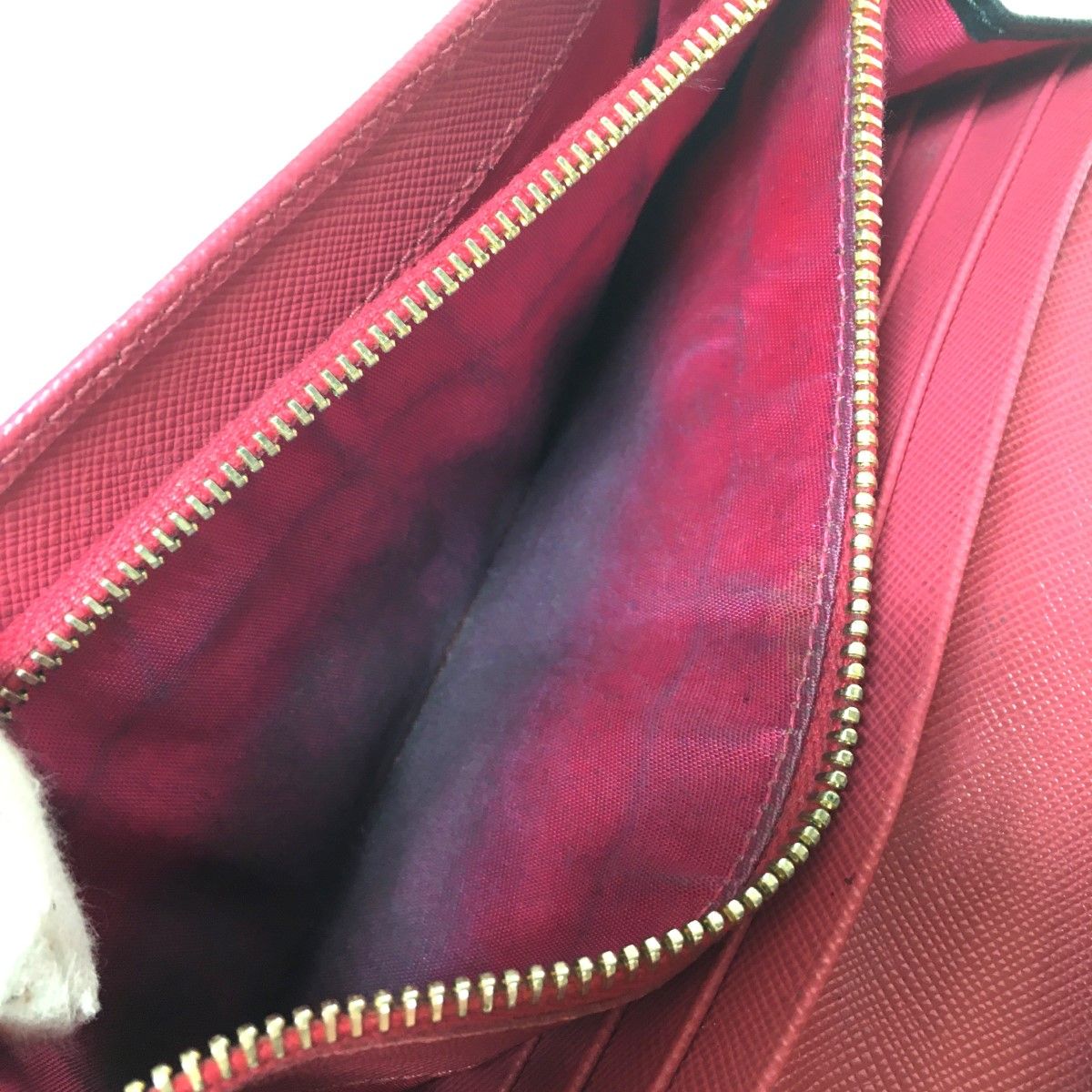 Prada Long Wallet Sapphiano 1mh132 Bicolor There Is a Feeling of Use