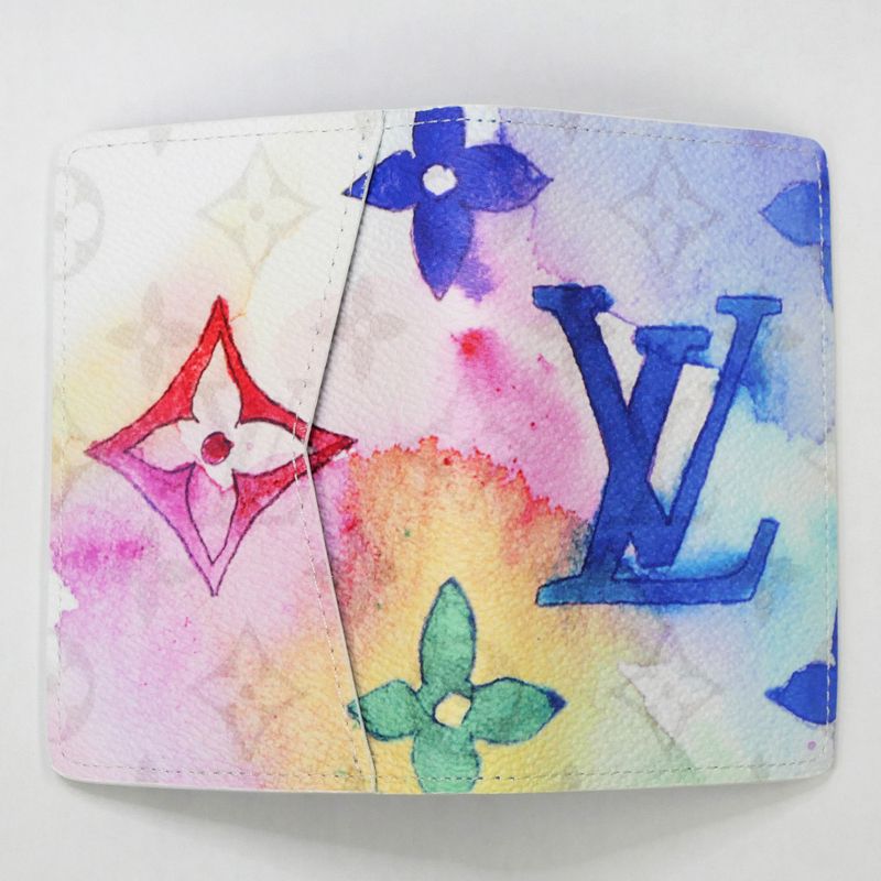 Louis Vuitton Watercolor Monogram Organizer De Poche M80456 RFID White