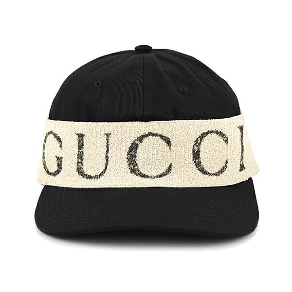 Gucci Cap Logo Headband Black White