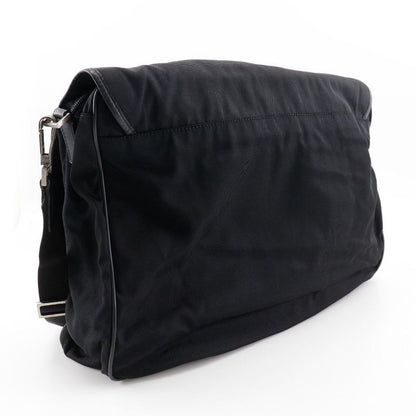 Gucci Crossbody Messenger Bag 019 0376 Nylon Canvas Black Men's Shoulder Bag