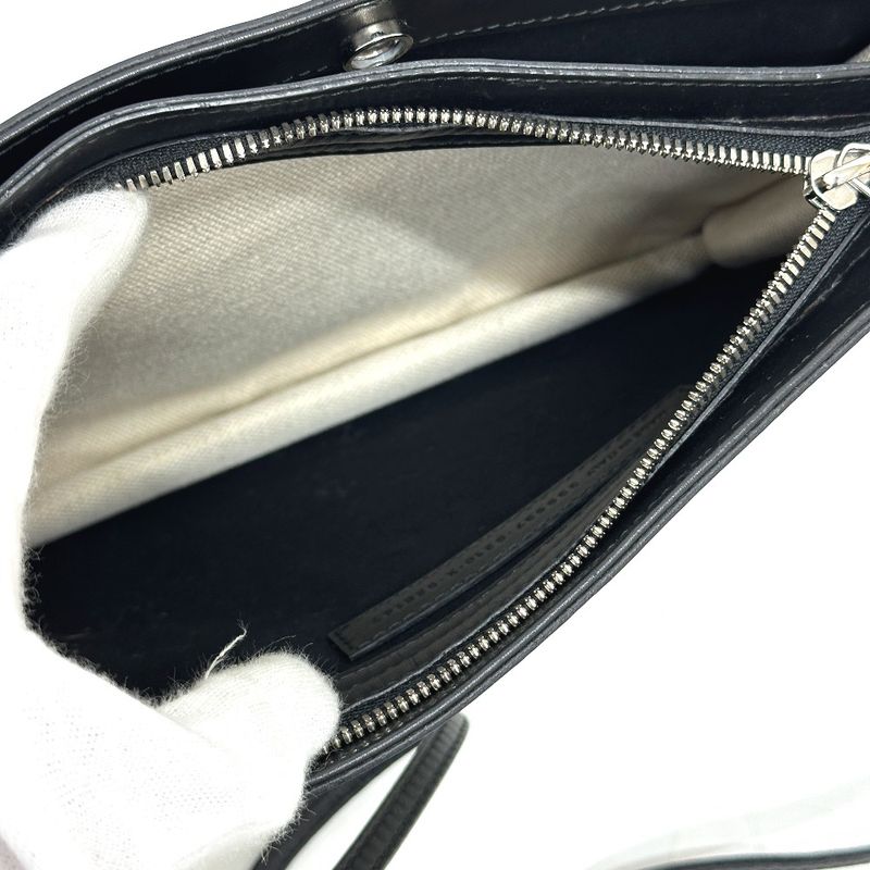 Balenciaga Shoulder Bag Total 528147 Leather / Canvas White And Black