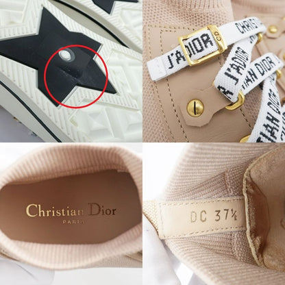 Dior Sneakers Size 37 1 2 High Cut Lace Logo Women's Shoes