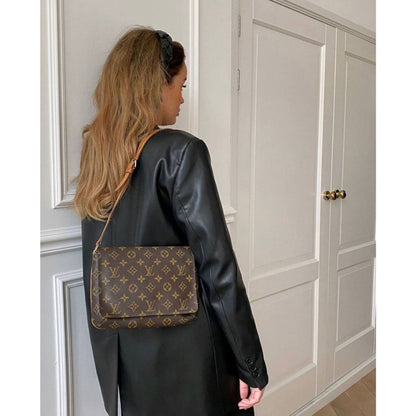 Louis Vuitton Monogram Musette Tango Crossbody Shoulder Bag Brown Tan