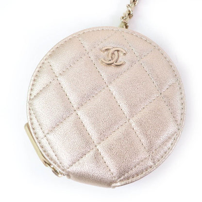 CHANEL Matelasse Leather Coin Case Airpods Pro Case 2024 Ears Gift Gold With