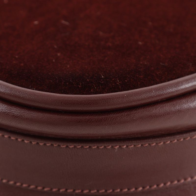 Cartier Must Line Suede And Calf Bordeaux Women's Shoulder Bag