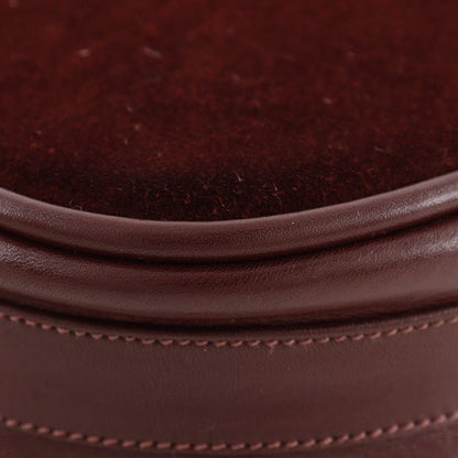 Cartier Must Line Suede And Calf Bordeaux Women's Shoulder Bag