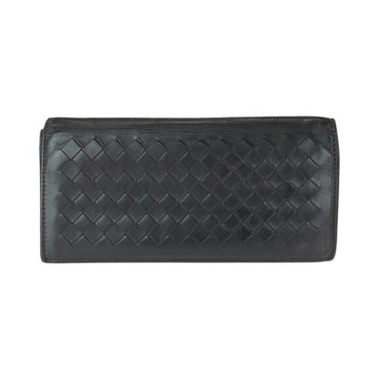 Bottega Veneta Intrecciato Brown Dark Leather Wallet