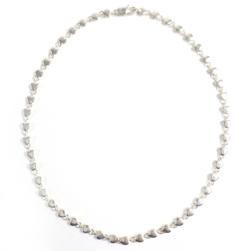 Tiffany & Co Puff Heart Necklace Accessory Sv925 Silver Weight 16.0g Ladies