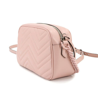Gucci GG Marmont Quilted Small Chain Shoulder Bag Leather Pink 447632 90298102