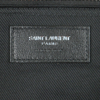 Saint Laurent Paris Leather Rib Goche Tote Black — view 9