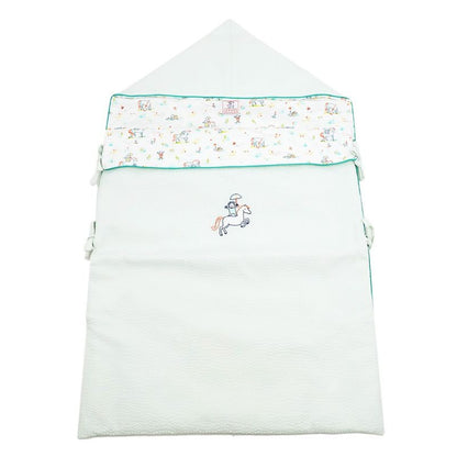 Hermes Sleeping Bag Gabriel Vert Aqua 100% Cotton Baby