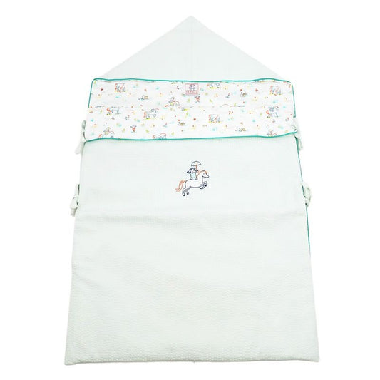Hermes Sleeping Bag Gabriel Vert Aqua 100% Cotton Baby