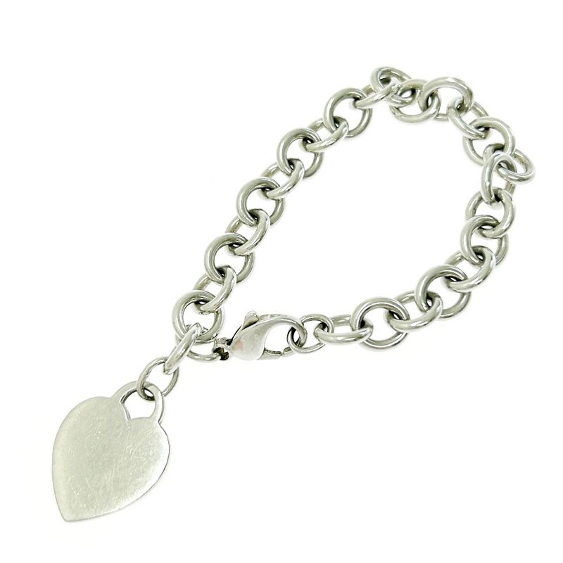 Tiffany & Co Tiffany & Co Silver Heart Tag Bracelet 33.7g 925 Engraved 408057