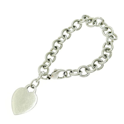 Tiffany & Co Tiffany & Co Silver Heart Tag Bracelet 33.7g 925 Engraved 408057