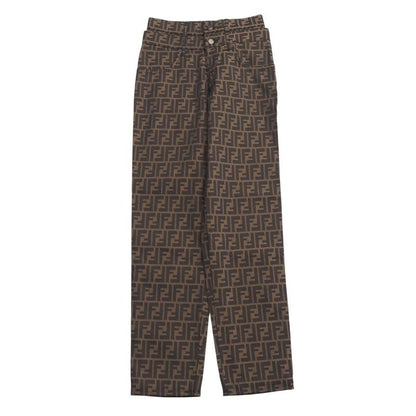 Fendi Vintage Pants Size 41 27 Inch Double F Zucca Pattern Tapered