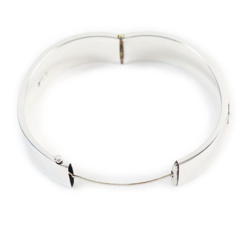 Tiffany & Co 1940s Vintage 3 Star Bangle 3 Star Bangle With Ruby Diamond And