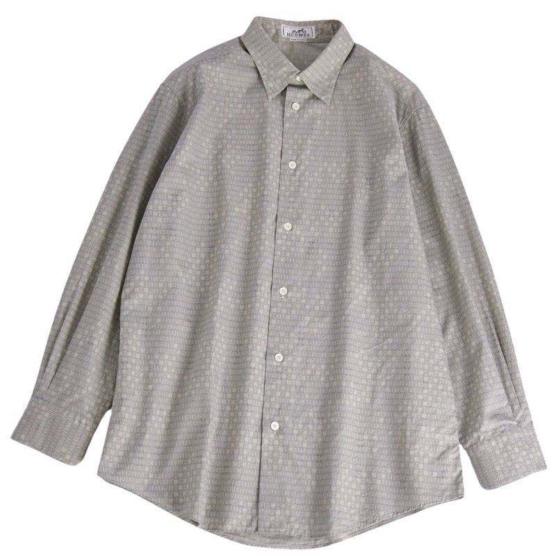 Hermes Shirt Long Sleeve Serie Button Cotton