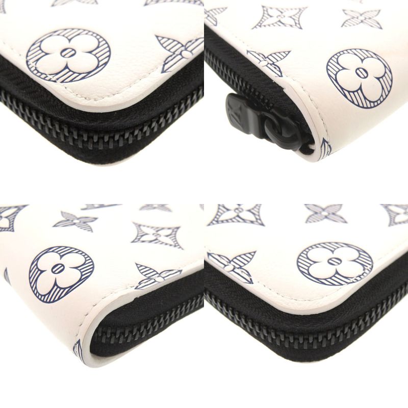 Louis Vuitton Zippy Wallet Vertical Monogram Shadow White M83381 Long Wallet LV