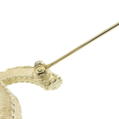 Chanel Coco Mark Faux Pearl Brooch Metal Ladies